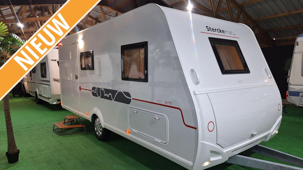 Sterckeman Easy 487 3 stapelbed/Xl Freeze/Cosy/safety pack, Caravans en Kamperen, Caravans, Bedrijf, meer dan 6, 1000 - 1250 kg