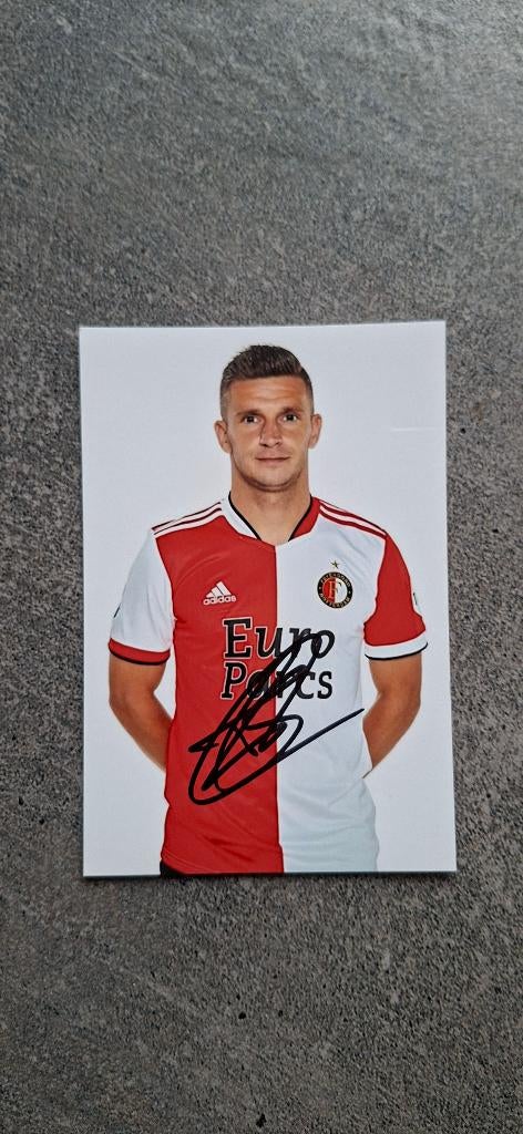Foto met handtekening; Bryan Linssen # Feyenoord, Ophalen of Verzenden, Nieuw, Feyenoord, Overige typen