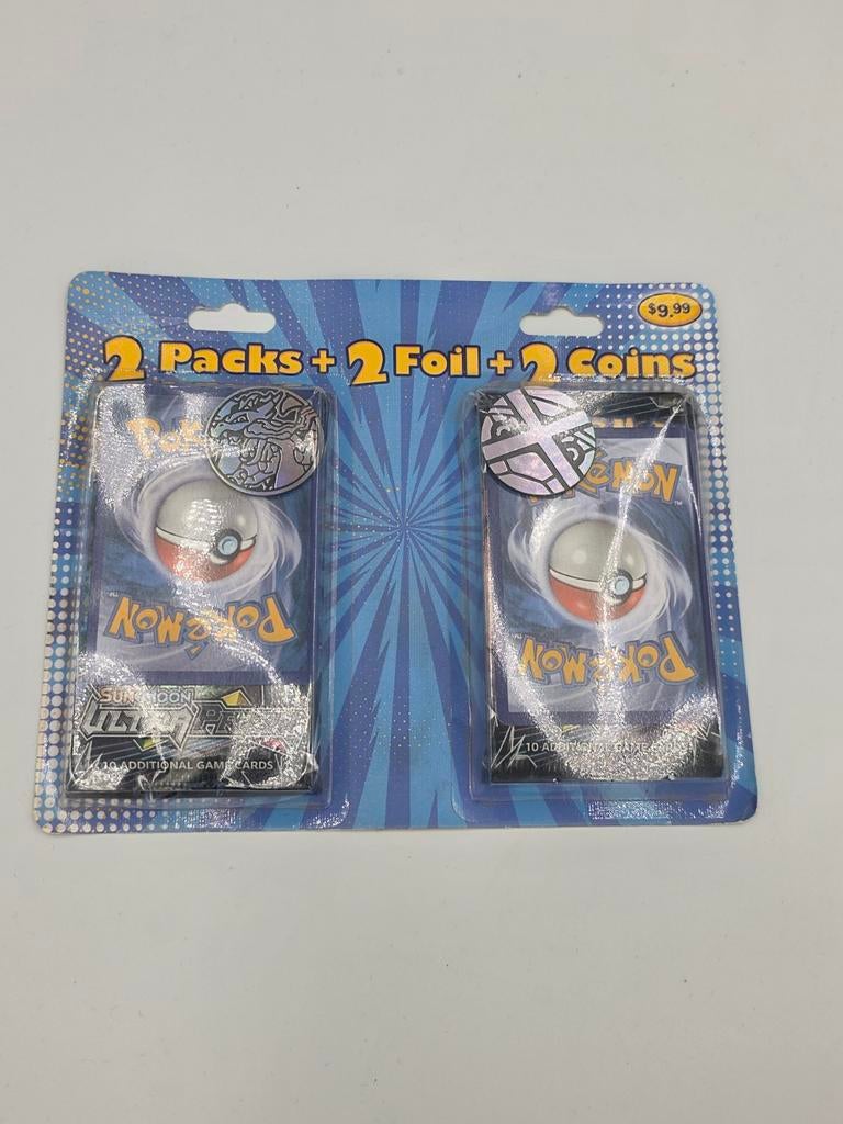 Pokémon Ultra Prism Blister: 2 Boosters, 2 Foils, 2 Munten, Ophalen of Verzenden, Nieuw, Booster, Foil