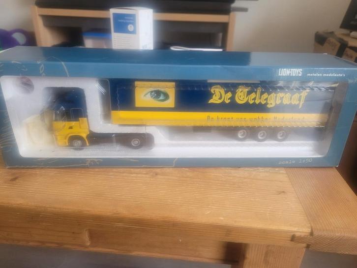 Scania oplegger telegraaf, Hobby en Vrije tijd, Modelauto's | 1:50, Nieuw, Bus of Vrachtwagen, Tekno, Ophalen of Verzenden