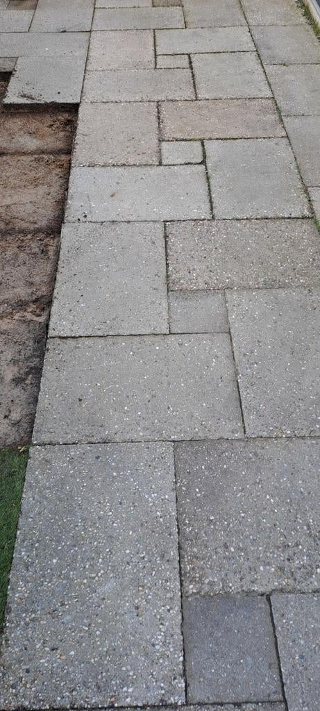 13m2  (52stuk) Grindtegels 60x40 eventueel met tegels 20x20, Ophalen, Gebruikt, 10 m² of meer, Beton