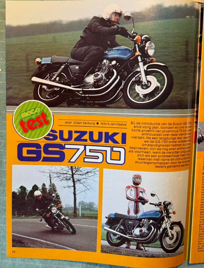 Test 1977 Suzuki GS750, Verzenden, Zo goed als nieuw, Motoren