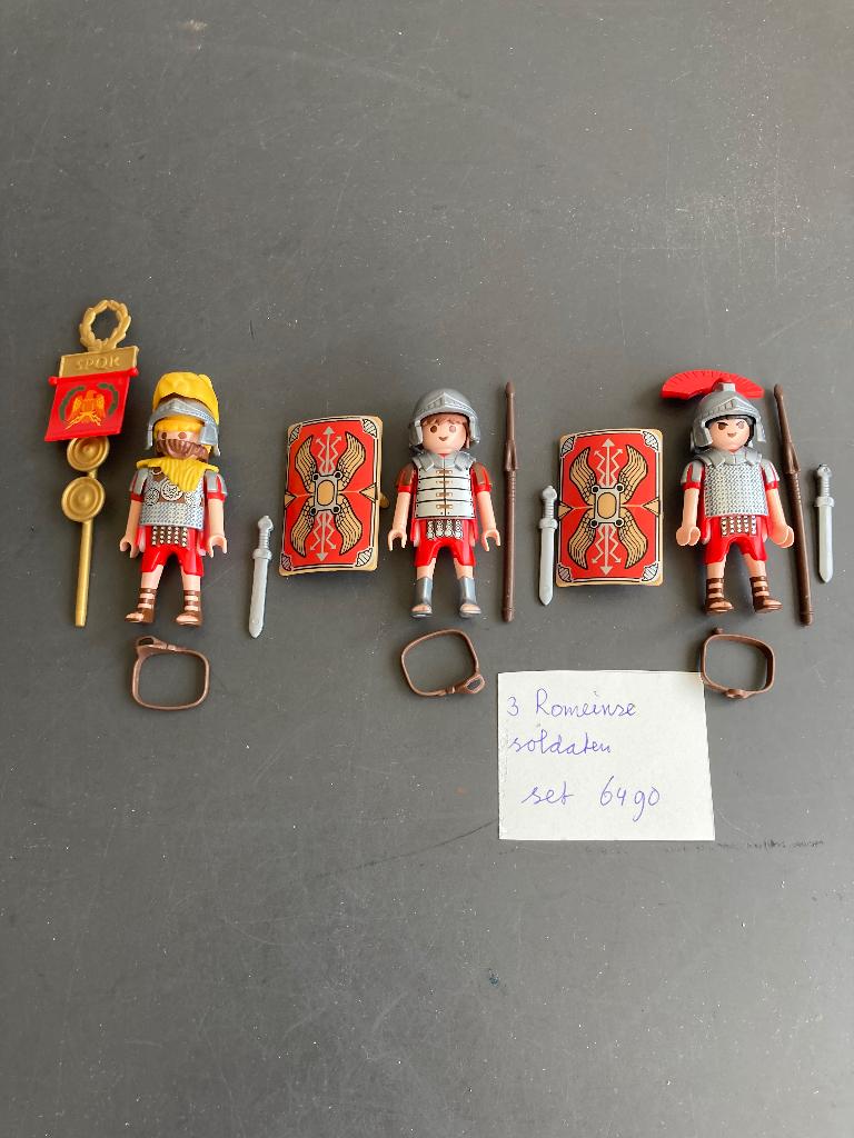 Playmobil 3 Romeinse soldaten legioen set 6490, Ophalen of Verzenden, Zo goed als nieuw, Complete set