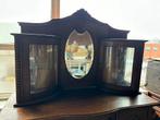 ANTIEK EIKEN DRESSOIR MET ART DECO GLAS & SPIEGEL, Antiek en Kunst, Antiek | Meubels | Kasten, Ophalen