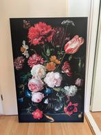 Groot Canvas Schilderij - Bloemenstilleven 80x120cm, Ophalen, Zo goed als nieuw, Schilderij, 75 cm of meer