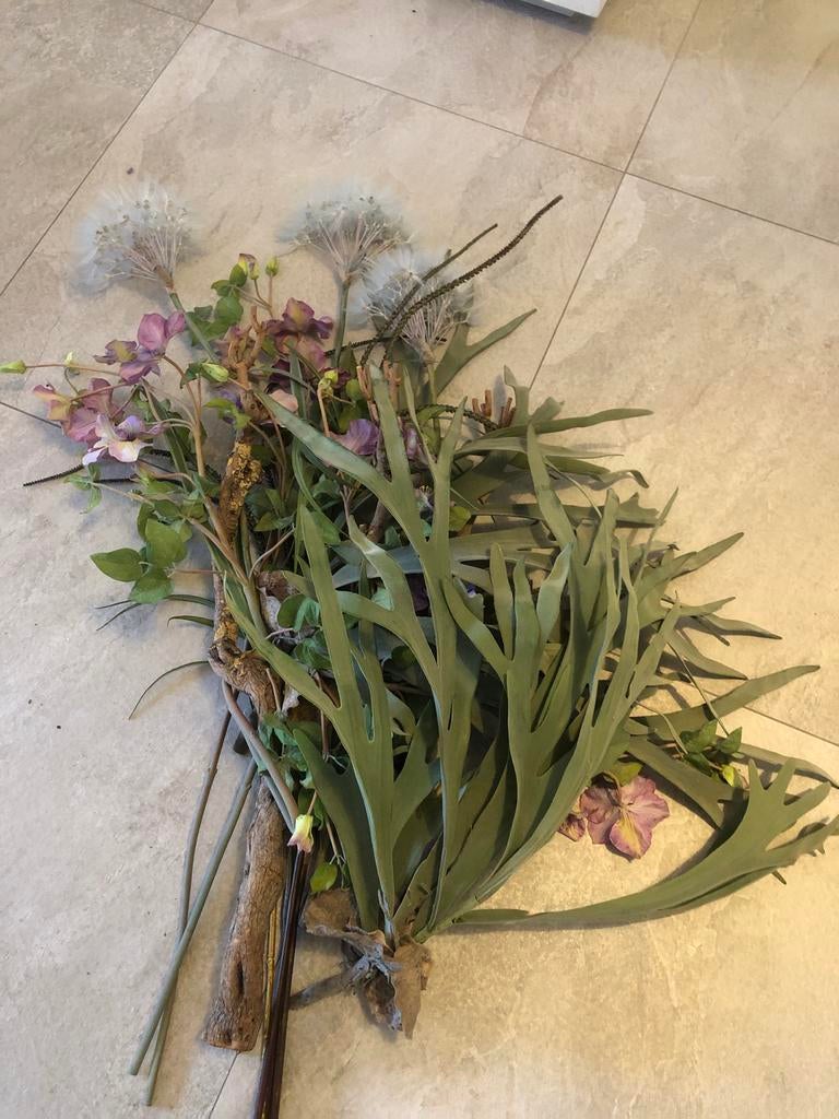 Grote kunstplanten en takken zonder vaas, Binnen, Gebruikt, Kunstplant, Ophalen of Verzenden