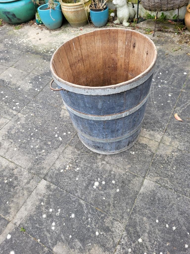 Antieke houten karnton - Decoratieve kuip, Ophalen