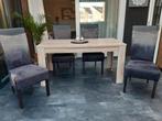 tafel met 4 stoelen, Huis en Inrichting, Tafels | Eettafels, Ophalen, Overige materialen, Gebruikt, 50 tot 100 cm