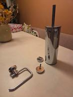 Haceka toilet set: toiletrolhouder, borstel & handdoekhaak, Ophalen of Verzenden, Gebruikt, Metaal, Modern, Chroom