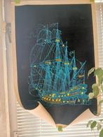 Mooie  poster  v  zeilboot   60/85, Ophalen, Zo goed als nieuw, Rechthoekig Staand, Overige onderwerpen