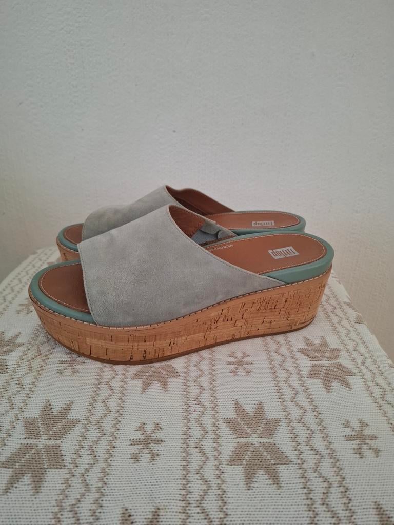 Fitflop mules maat 39, Kleding | Dames, Schoenen, Ophalen of Verzenden, Zo goed als nieuw, Blauw