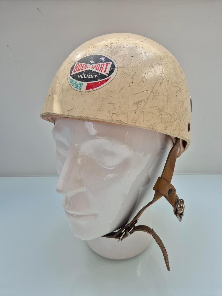 Vintage Boeri Sport Pothelm Jaren ´60, Motoren, Kleding | Motorhelmen, Overige merken, Jethelm, Ophalen of Verzenden, S