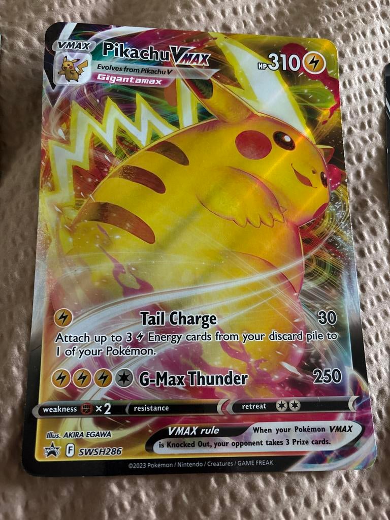 Pikachu VMAX Gigantamax Pokémon Kaart SWSH286, Ophalen of Verzenden, Zo goed als nieuw
