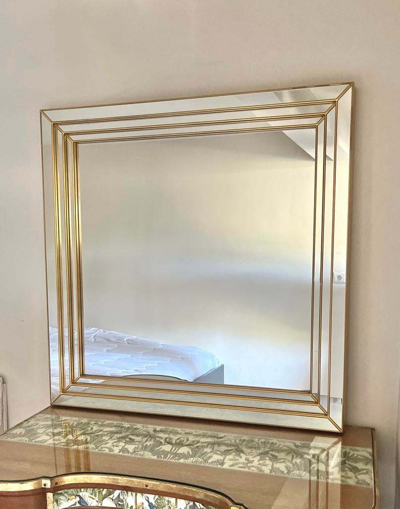 Luxe DeKnudt spiegel 96x96cm, Ophalen of Verzenden, Rechthoekig, Minder dan 100 cm