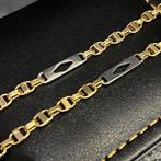 14k gouden ketting kingsley schakel massief model, Sieraden, Tassen en Uiterlijk, Kettingen, Ophalen of Verzenden