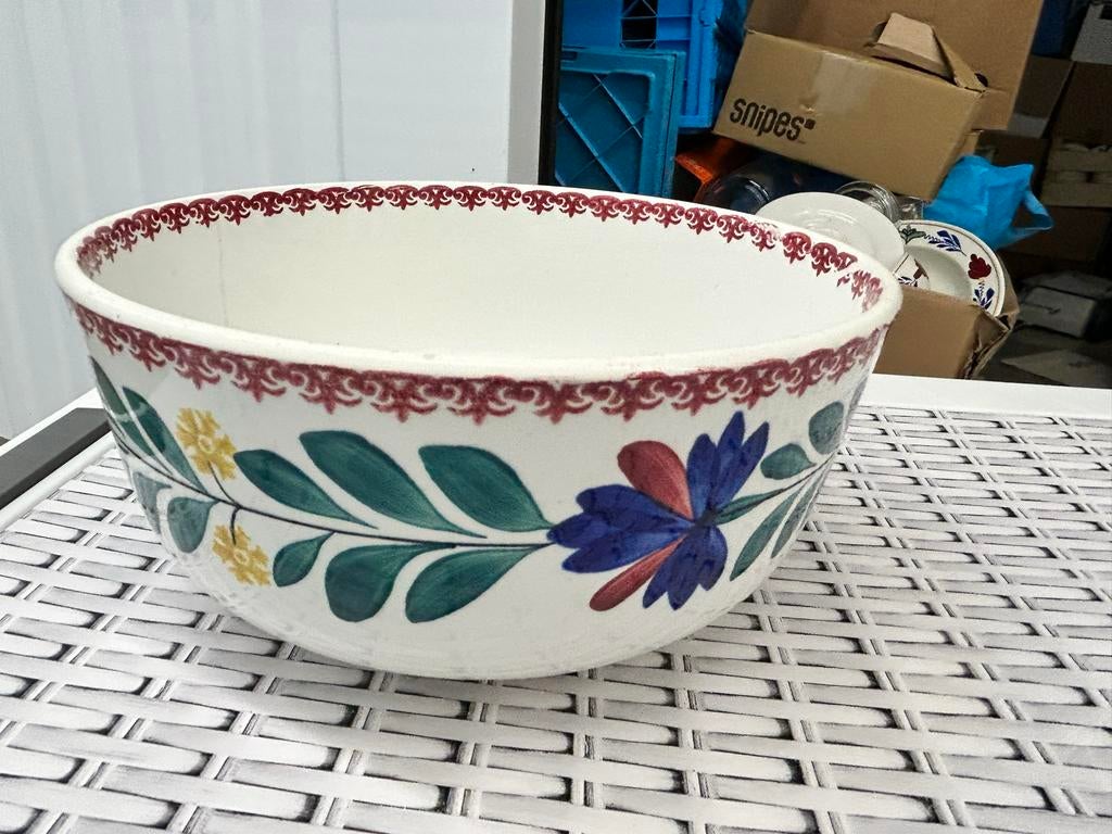 Boerenbont schaal 20 cm, decor 201b met pollingrand, Antiek en Kunst, Ophalen of Verzenden
