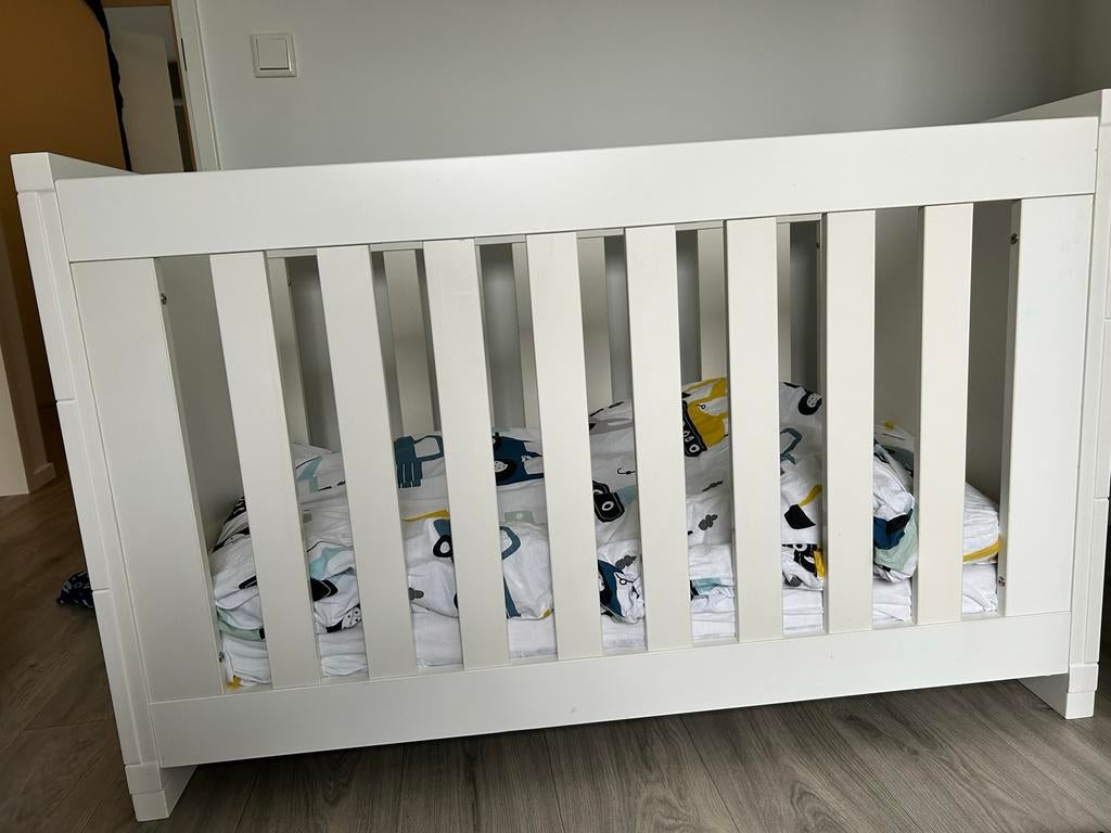 Babybed 60x120 wit, Kinderen en Baby's, Babywiegjes en Ledikanten, Ophalen, Gebruikt, Ledikant