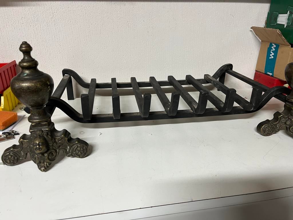 Nieuw handgesmeed open haard stookrooster 67x30cm, Ophalen of Verzenden, Nieuw