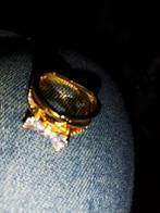 Gouden ring met strik en steentjes, Ophalen of Verzenden