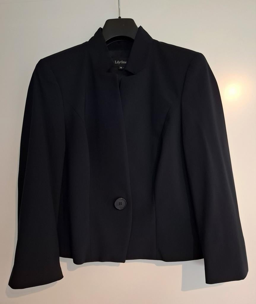 Donkerblauwe blazer Lilytime - maat 36, Kleding | Dames, Jasjes, Kostuums en Pakken, Blauw, Ophalen of Verzenden, Zo goed als nieuw