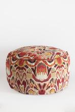 Sissy-boy Poef met bloemen en hartjes - Jacquard geweven, Ophalen, Rond, Zo goed als nieuw, Stof