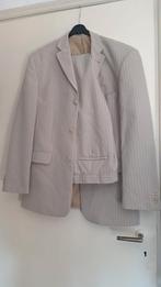 eigenlijk Nieuw pak pantalon Colbert jas Beige Streep 48 24, Verzenden, Nieuw, Maat 48/50 (M), Beige