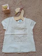 Mayoral T- shirt wit met goud & zilver kattenhoofd maat 86., Kinderen en Baby's, Babykleding | Maat 86, Mayoral, Meisje, Ophalen of Verzenden