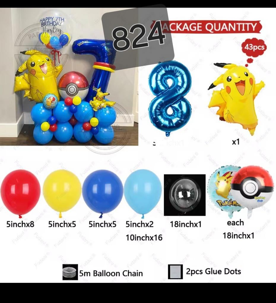 Pokemon, Hobby en Vrije tijd, Feestartikelen, Ophalen of Verzenden, Versiering