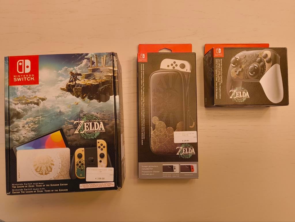 Nintendo Switch Oled - Totk editie (incl hoes en controller), Ophalen of Verzenden, Zo goed als nieuw, Met 1 controller, Switch OLED