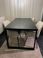 Zwarte eettafel Haco, Huis en Inrichting, Ophalen, Gebruikt, 50 tot 100 cm, Vier personen