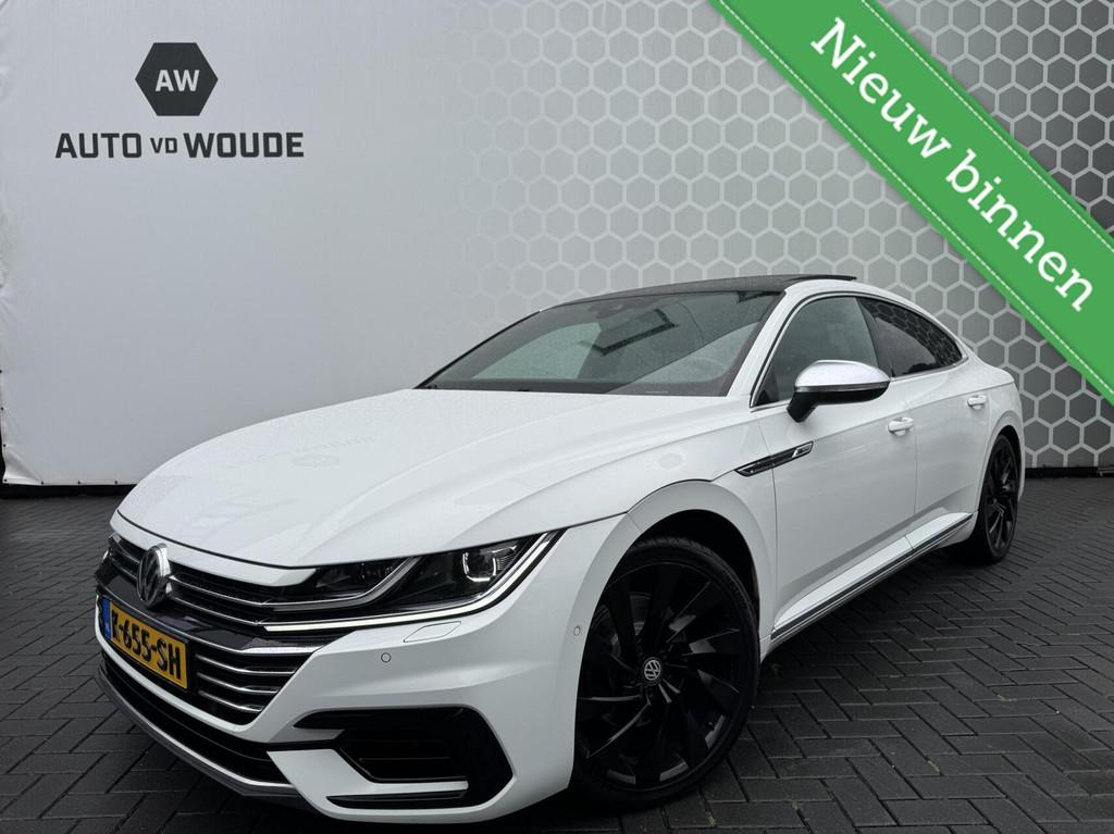VW Arteon 2.0 TSI Business R-line Exclusive Trekhaak PANO, Auto's, Volkswagen, Arteon, 1984 cc, Wit, Bedrijf