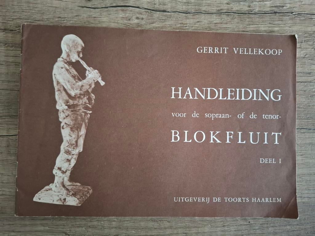Handleiding voor de sopraan- of de tenor-blokfluit vintage, Muziek en Instrumenten, Ophalen of Verzenden, Gebruikt, Blokfluit