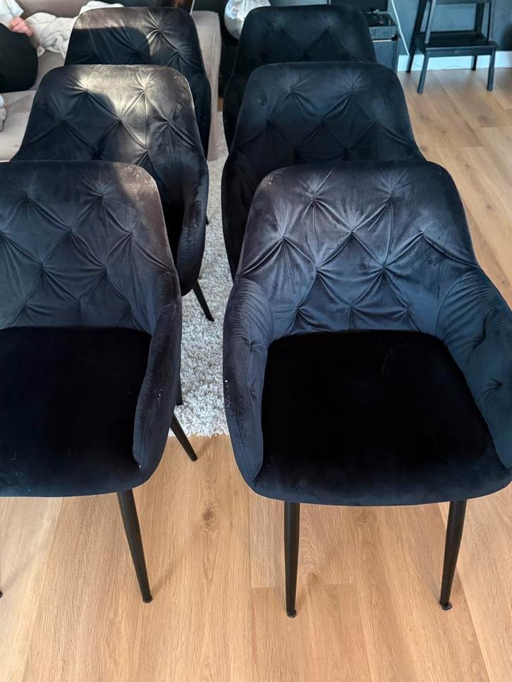 Eetkamer stoelen, Huis en Inrichting, Stoelen, Gebruikt, Vijf, Zes of meer stoelen, Zwart, Ophalen