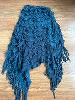 Donkerblauwe poncho met franjes, Kleding | Dames, Truien en Vesten, Ophalen of Verzenden, Gedragen