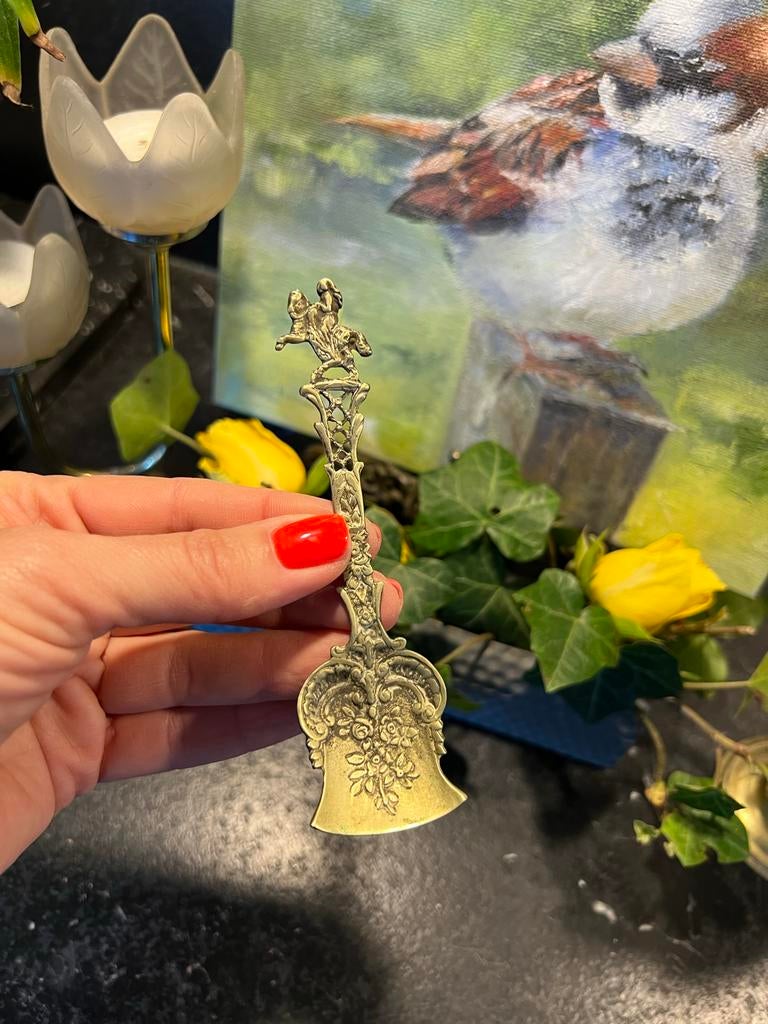 Decoratieve lepel met ruiterfiguur, Ophalen of Verzenden