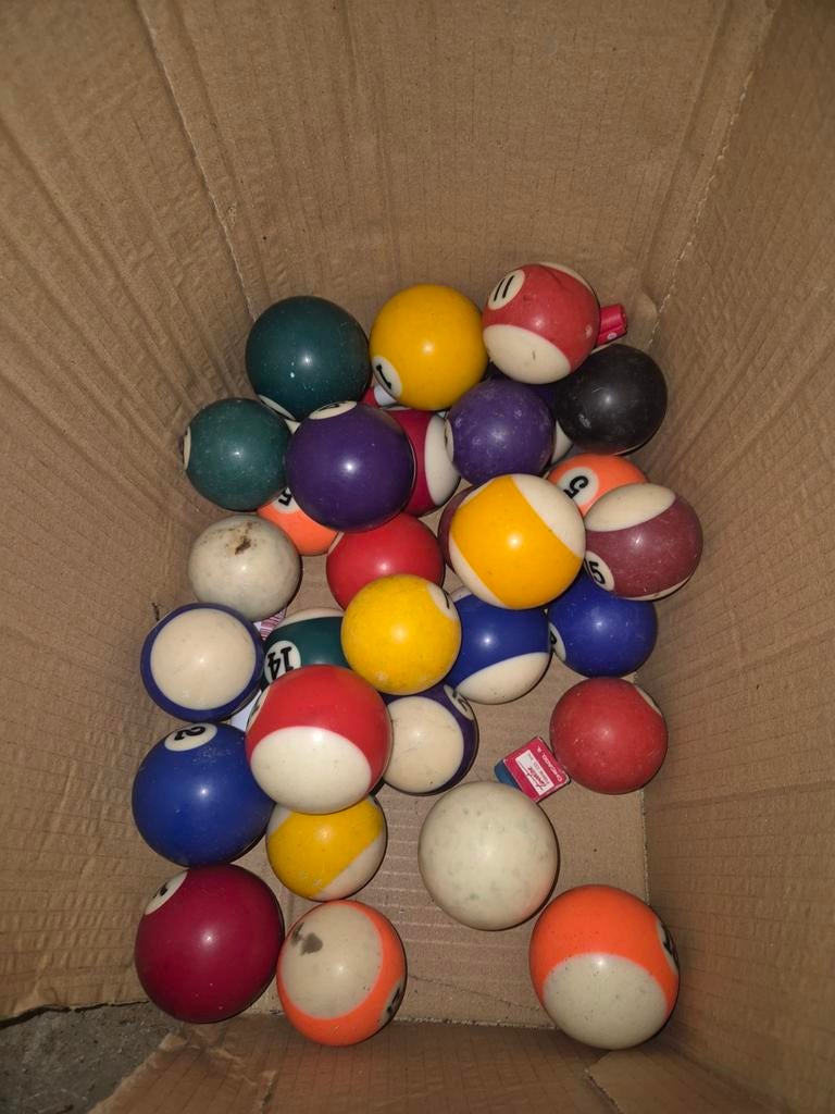 Biljartballen: diverse sets en losse ballen, Ophalen of Verzenden, Gebruikt, Keu of Ballen