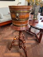 Antieke wijnkoeler / jardinière op standaard, Ophalen of Verzenden