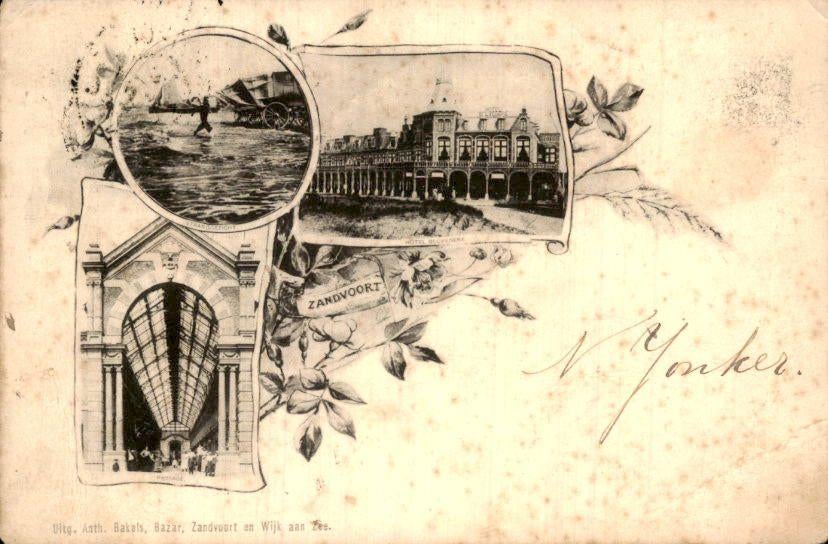 Zandvoort, Verzamelen, Ansichtkaarten | Nederland, Gelopen, Noord-Holland, Voor 1920, Ophalen of Verzenden