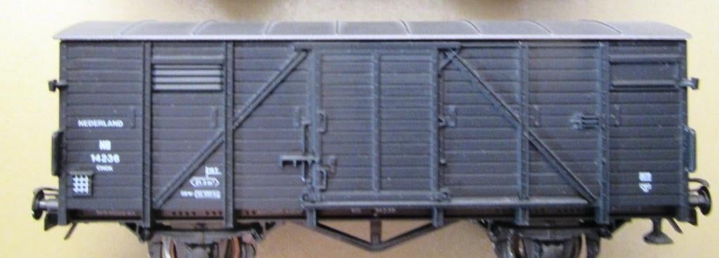 voor Märklin H0: vlakdakwagon grijs NS CHOK +OVP van ROCO, Wisselstroom, Wagon, Ophalen of Verzenden, Roco