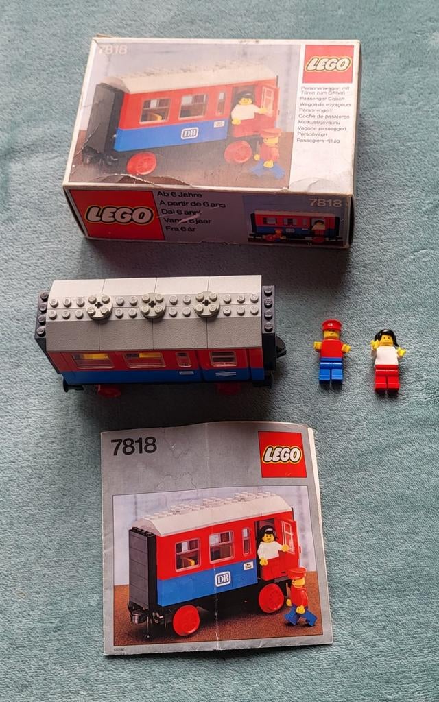 Lego trein passagier wagon (set 7818) + dooos / bouw boekje., Ophalen of Verzenden, Gebruikt, Complete set, Lego