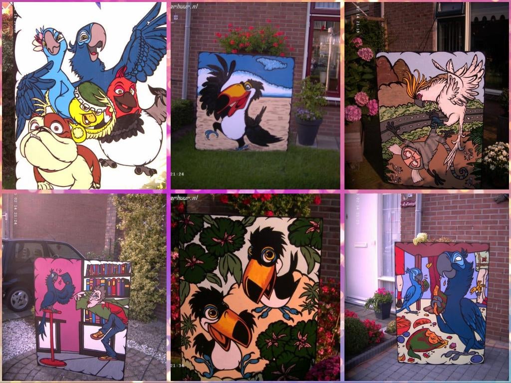 Straatversiering Rio Jungle/Tropische vogels te huur, Ophalen, Gebruikt, Verjaardag