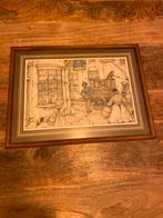 Ingelijste prent van Anton Pieck - 'De Bakkerswinkel', Antiek en Kunst, Kunst | Tekeningen en Foto's, Ophalen of Verzenden
