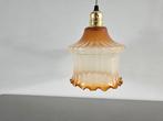 Hanglamp met Franse vintage glazenkap, Ophalen of Verzenden, Gebruikt, Glas, Minder dan 50 cm