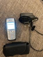 Nokia 6230 met geheugenkaart, oplader en lederen hoesje, Gebruikt, Zwart, Fysiek toetsenbord, Ophalen of Verzenden