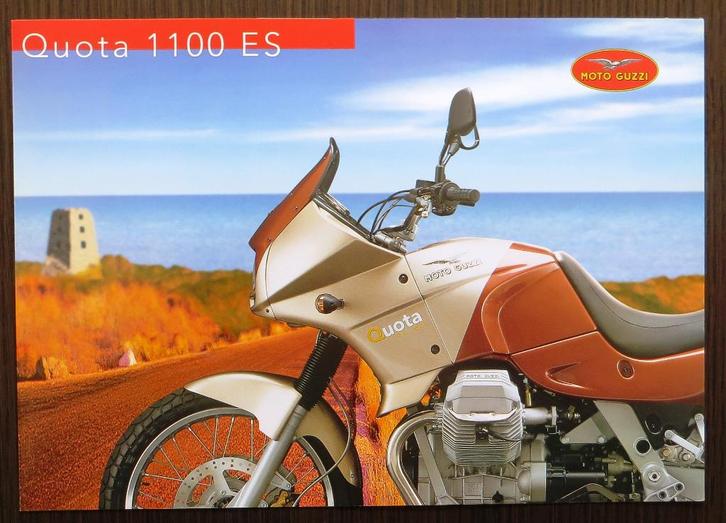 Folder Moto Guzzi Quota 1100 ES - 2000 - 6 blz (Duits/Frans), Motoren, Handleidingen en Instructieboekjes, Moto Guzzi, Verzenden