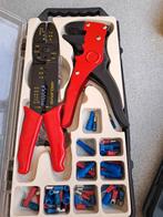 Krimptang set met adereindhulzen en striptang, Ophalen, Zo goed als nieuw