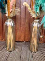 Vazen met Pluimen en Veren - decoratie boho Bruiloft, Gebruikt, Overige kleuren, Ophalen of Verzenden, Glas