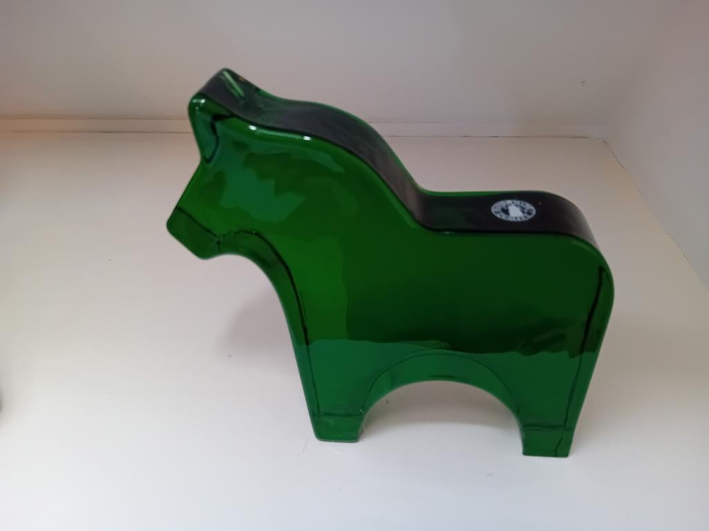 Ikea Vinterfint Dala paard groen glas, Ophalen of Verzenden, Zo goed als nieuw, Groen, Glas
