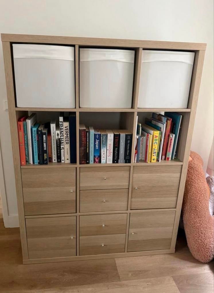 IKEA Kallax kast met 6 inzetten, Huis en Inrichting, Ophalen, 100 tot 150 cm, Zo goed als nieuw, Minder dan 100 cm