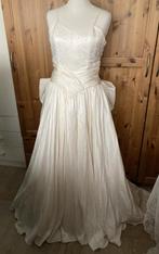 Vintage / Franse Trouwjurk / zijde / met grote strik, Ophalen, Trouwjurk, Hervé, Wit